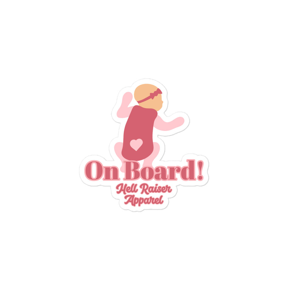 “Baby On Board” Bubble-free stickers